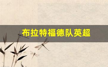 布拉特福德俱乐部-布拉特福德队英超