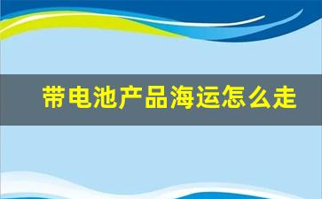 带电池产品海运怎么走(含电池产品海运需要什么证明)_https://www.jumanxin.com_深交所_第1张
