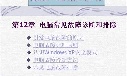 常见电脑故障排除_常见电脑故障排除方法参考手册