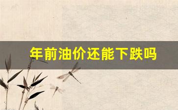 年前油价还能下跌吗-年前油价还能下跌吗