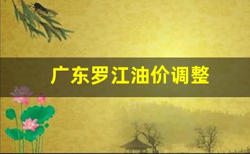 广东罗江油价调整_广东油价调整最新