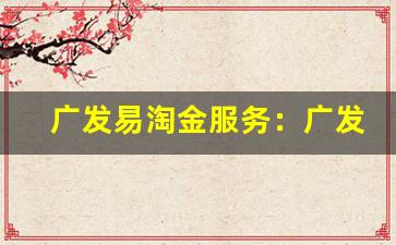 广发易淘金服务：广发易淘金服务介绍-第1张图片-我的生活随想