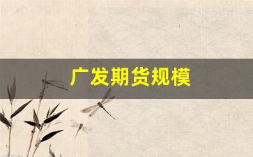 广发期货规模(广发期货有限公司)_https://www.taocizhiliang.com_装修公司_第1张