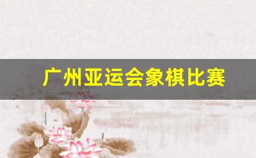 广州亚运会象棋比赛视频-广州亚运会象棋比赛