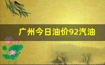 广州今日油价92汽油价格查询最新-广州今日油价查询价目表
