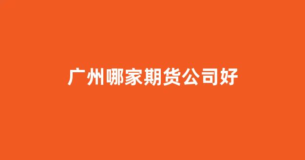 广州哪家期货公司好(广州的期货公司排名)_https://www.heiljjianzu.com_科创板_第1张