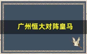 广州恒大vs皇马全场比赛录像-广州恒大对阵皇马