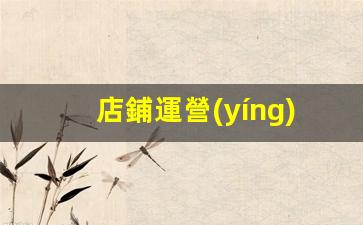 店鋪運營(yíng)包括哪些方面插圖
