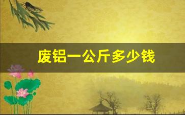 废铝一公斤多少钱(1斤废铝多少钱一斤2023)_https://www.jumanxin.com_深交所_第1张