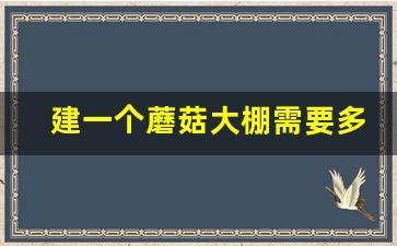 建一个蘑菇大棚需要多少钱(家庭养殖什么最挣钱)_https://www.jnskb.com_装修流程_第1张