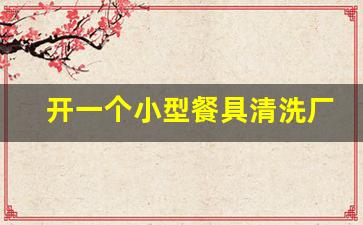 开一个小型餐具清洗厂多少钱(餐具清洗厂利润大吗)_https://www.hn-life.com_上交所_第1张