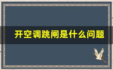 开空调跳闸是什么问题(开空调时跳闸是什么原因)_https://www.jnskb.com_装修公司_第1张