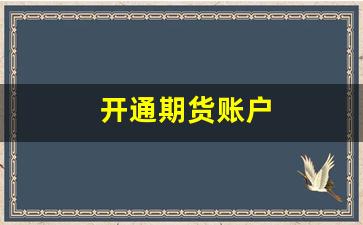 开通期货账户(开通期货账户查征信吗)_https://www.huakunhengjia.com_期货资讯_第1张