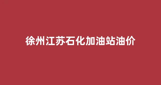 徐州中石化92汽油价格_徐州江苏石化加油站油价