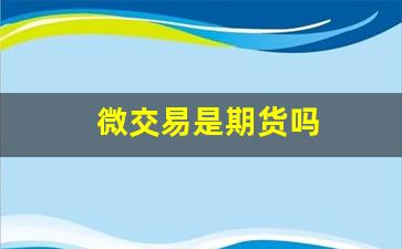 微交易是期货吗(中国金融交易期货所)_https://www.haiwangdasha.com_上期能源_第1张