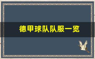 德甲球队队服一览-德甲所有球队队徽