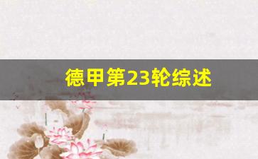 20/21德甲第三十二轮赛程-德甲第23轮综述