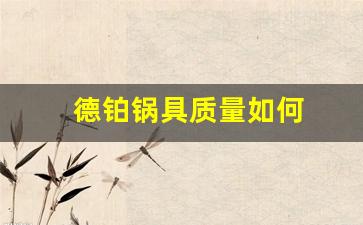 德铂锅具质量如何(德铂锅具是中国产的吗)_https://www.wanyuyiyao.com_上交所_第1张