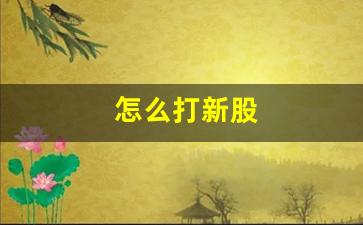 怎么打新股(怎么申购新股票步骤)_https://www.heiljjianzu.com_创业板_第1张