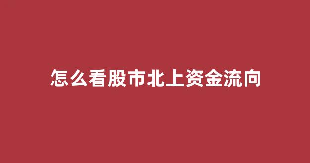 怎么看股市北上资金流向(股市怎么看主力资金流向)_https://www.qgjzrcxxzxpt.com_广期所_第1张