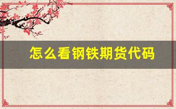 怎么看钢铁期货代码(怎么看钢铁期货代码查询)_https://www.qldgs.com_期货_第1张