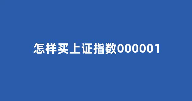 怎样买上证指数000001(怎样买上证指数etf)_北交所_第1张_财经网 怎样买上证指数000001(怎样买上证指数etf)_https://www.heiljjianzu.com_北交所_第1张
