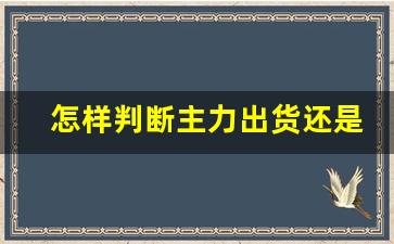 怎样判断主力出货还是洗盘(如何判断主力出货)_https://www.luoxuangg888.com_深交所_第1张
