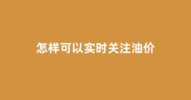 怎样可以实时关注油价_在哪关注油价