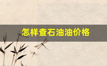 怎么查询石油价格-怎样查石油油价格