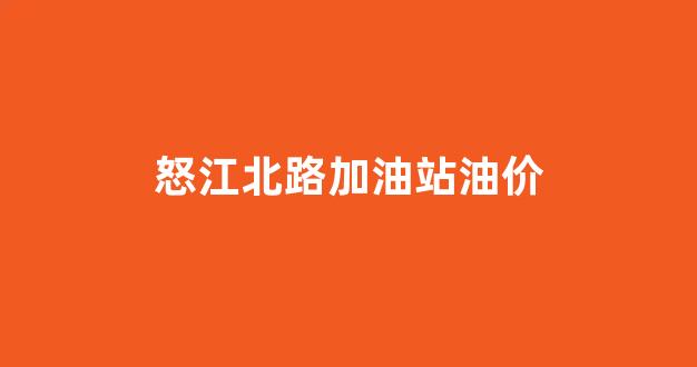 怒江北路加油站油价_中国石化怒江街加油站