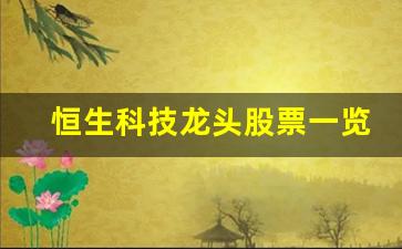 恒生科技龙头股票一览表(恒生科技行情)_https://www.rzcpcj.com_直通车_第1张