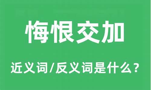 悔恨交加是什么意思解释-悔恨什么意思解释一下