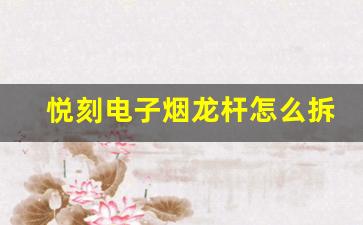 悦刻电子烟龙杆电池仓盖拆卸
