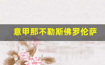 意甲那不勒斯佛罗伦萨-意甲 那不勒斯