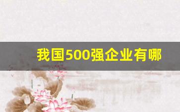 我国500强企业有哪些(我国的500强企业)_https://www.gfdzclz.com_科创板_第1张