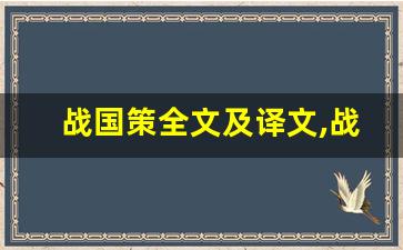 战国策全文及译文,战国策讲了什么,战国策经典句子-第1张图片-我的生活随想