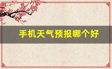 手机天气预报哪个好_手机下载天气预报哪个好
