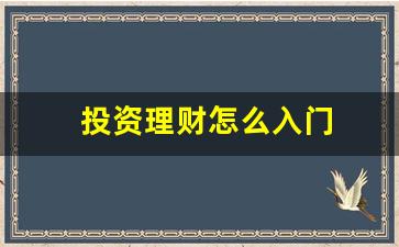 投资理财怎么入门(投资理财怎么入门教学)_https://www.gen-fastener.com_郑商所_第1张