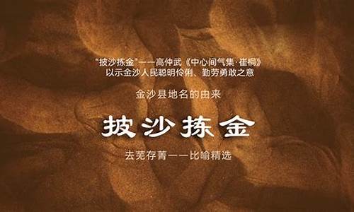 披沙拣金是什么意思啊-披沙拣金去芜存菁