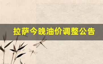 拉萨油价今日价格-拉萨今晚油价调整公告