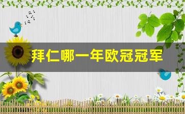 拜仁哪一年欧冠冠军-拜仁这几年欧冠表现