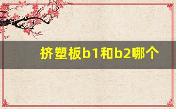 挤塑板b1和b2哪个保温好(挤塑板b1和b2哪个保温好一点)_https://www.hangfeite.com_北交所_第1张