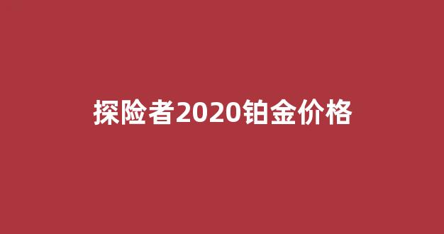 探险者2020款铂金版_探险者2020铂金价格