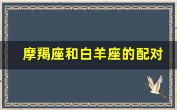 摩羯座和白羊座的配对指数