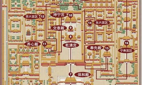 故宫参观路线图六年级手绘_故宫参观路线图六年级手绘电子版