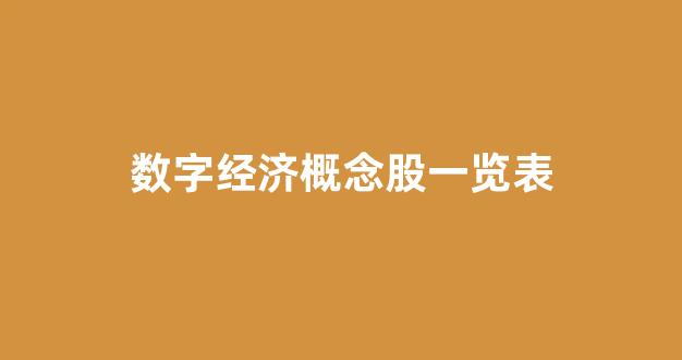 数字经济概念股一览表(数字经济概念股一览表2022)_https://www.shshucaipeisong.com_上交所_第1张