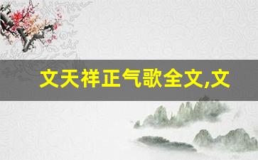 文天祥正气歌全文,文天祥正气歌讲了什么,文天祥正气歌经典句子-第1张图片-我的生活随想