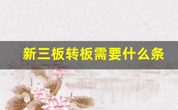新三板转板需要什么条件(新三板转板需要什么条件和手续)_https://www.hhem8.com_科创板_第1张