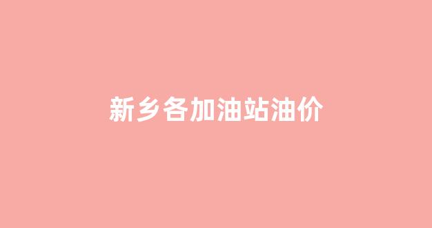 新乡各加油站油价_新乡市汽油价格最便宜的加油站