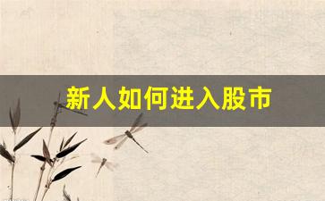 新人如何进入股市(新手如何进入股市开户)_https://www.qgjzrcxxzxpt.com_大商所_第1张